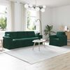 vidaXL Conjunto de Sof&aacute;s 2 pcs Verde Escuro 228 x 78 x 80 cm Veludo