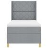 vidaXL Cama Box com colch&atilde;o Cinzento-claro 140 x 200 cm tecido
