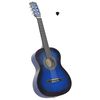 vidaXL Guitarra cl&aacute;ssica iniciantes/crian&ccedil;as 3/4 36" azul