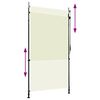 vidaXL Estore de rolo para exterior 120x270 cm creme