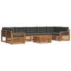 vidaXL Conjunto de Sof&aacute;s para Exterior 8 pcs Natural e Antracite