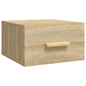 vidaXL Mesa de cabeceira montagem na parede 35x35x20 cm cor sonoma