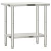 vidaXL Mesa de trabalho para cozinha 82,5x55x85 cm a&ccedil;o inoxid&aacute;vel