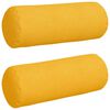 vidaXL Almofadas de Apoio 2 pcs Amarelo Claro Ø 25 x 70 cm
