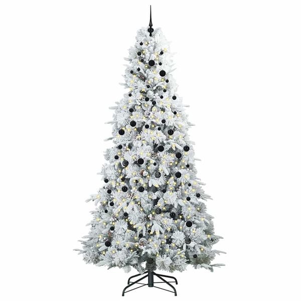 vidaXL &Aacute;rvore de Natal Articulada Artificial Branco 240 cm PE e PVC