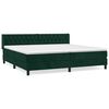 vidaXL Cama com molas/colch&atilde;o 200x200 cm veludo verde-escuro