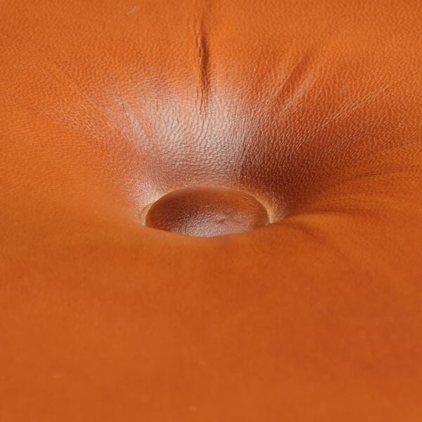 vidaXL Bancos de bar 2 pcs mangueira &aacute;spera/couro genu&iacute;no castanho