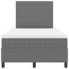 vidaXL Cama Box Manual Cinza Claro e Branco 193 x 120 x 128 cm