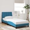 vidaXL Estrutura de cama sem colch&atilde;o Hanko 80x200 cm veludo azul