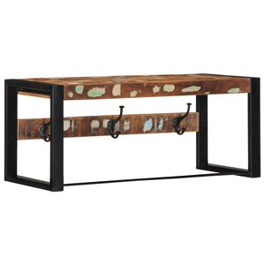 vidaXL Cabide multicor 80x35x35 cm madeira maci&ccedil;a recuperada