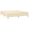 vidaXL Cama box spring c/ colch&atilde;o e LED 180x200 cm tecido cor creme