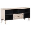 vidaXL Gabinete para TV com gaveta Branco 100 x 33,5 x 46 cm