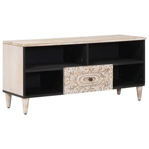 vidaXL Gabinete para TV com gaveta Branco 100 x 33,5 x 46 cm