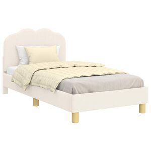 vidaXL Estrutura de Cama Infantil com Cabeceira Creme 80 x 160 cm