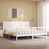 vidaXL Estrutura cama Super King Size c/ cabeceira madeira branco