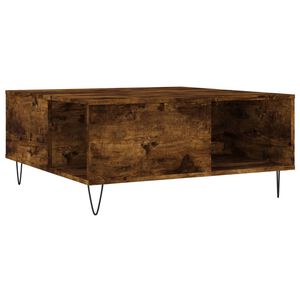 vidaXL Mesa de centro 80x80x36,5 cm derivados madeira carvalho fumado
