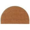 vidaXL Tapete de porta semicircular 50x80 cm fibra coco tufada natural