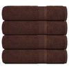 vidaXL Toalhas de m&atilde;os FROGN 4 pcs 50x100 cm 360 g/m&sup2; castanho
