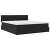 vidaXL Cama com luzes de tira LED Preto 180 x 200 cm Veludo