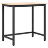vidaXL mesa Natural 80 x 50 x 77 cm Madeira de Engenharia e A&ccedil;o