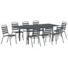 vidaXL Conjunto de Jantar para Jardim 9 pcs Antracite