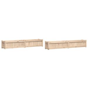 vidaXL Vasos/floreiras de jardim 2 pcs madeira de pinho maci&ccedil;a