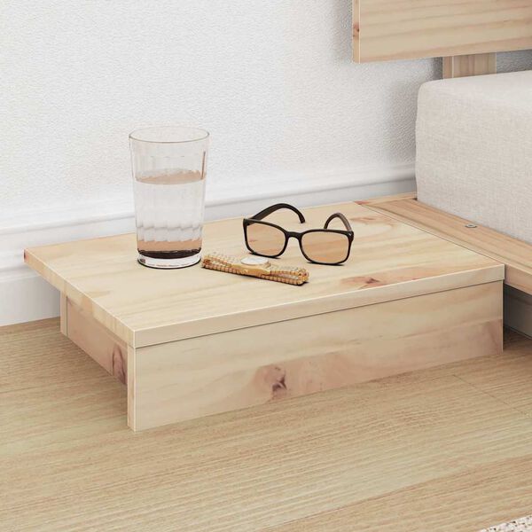 vidaXL Estrutura da Cama com cabeceira Castanho 90 x 200 cm madeira