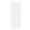 vidaXL Porta Deslizante 86 x 198,5 cm Derivados de Madeira Branco