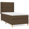 vidaXL Cama com molas/colch&atilde;o 80x200 cm tecido castanho-escuro