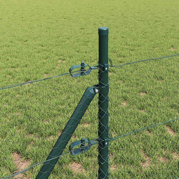 vidaXL Poste de Cerca Cinzeto 100 x 0,4 m (malha de 25 mm) A&ccedil;o e PVC