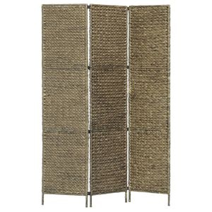 vidaXL Divis&oacute;ria com 3 pain&eacute;is 116x160 cm jacinto de &aacute;gua castanho