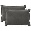 vidaXL Capa almofada 2 pcs HOUTEN Cinzento-Escuro 30 x 50 cm Veludo