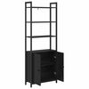 vidaXL Gabinete de Livros Carvalho Preto 60 x 24 x 161 cm