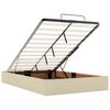 vidaXL Estrutura cama otomana sem colch&atilde;o 120x200 cm tecido cor creme