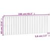 vidaXL Cabeceira de parede 166x3x60 cm madeira de pinho maci&ccedil;a branco