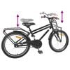 vidaXL Bicicleta Infantil 18 Polegadas para 5-7 anos Preto