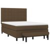 vidaXL Cama com molas/colch&atilde;o 140x190 cm tecido castanho-escuro