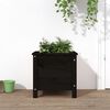 vidaXL Vaso/floreira de jardim 40x40x39 cm pinho maciço preto
