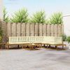 vidaXL Conjunto de Sof&aacute;s para Exterior 7 Pe&ccedil;a Natural e Creme