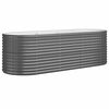 vidaXL Canteiro elevado jardim 224x80x68 a&ccedil;o galvanizado antracite