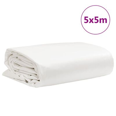 vidaXL Lona 5x5 m 650 g/m² branco