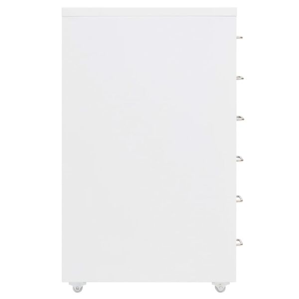 vidaXL Arquivador móvel 28x41x69 cm metal branco