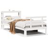 vidaXL Estrutura de cama c/ cabeceira sem colch&atilde;o 90x200 cm branco
