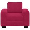 vidaXL Poltrona 100x77x82 cm veludo vermelho-tinto