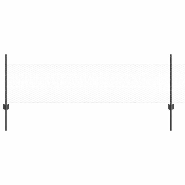 vidaXL Cerca com Poste Cinzeto 0,5 x 10 m A&ccedil;o e PVC