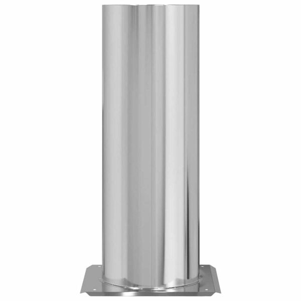 vidaXL Extens&atilde;o de Cabe&ccedil;a de Chamin&eacute; Prateado 29 x 29 x 50 cm