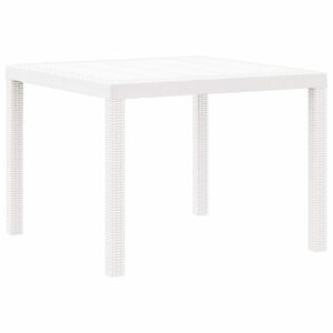 vidaXL Mesa de Jardim Branco 100 x 100 x 73 cm vime PE