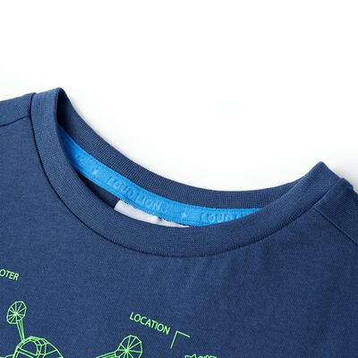 T-shirt de criança azul-escuro 92
