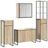 vidaXL Conjunto de M&oacute;veis para Banheiro 4 unid. Carvalho Sonoma