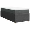 vidaXL Cama com molas/colch&atilde;o 90x190 cm tecido cinza-escuro